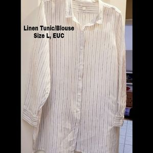Garnet Hill Linen Tunic/Blouse, Large